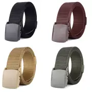Mens Canvas Outdoor Tactical Belt Army Waistband Web Strap Heavy Duty 4 Colour