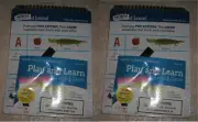 TWO Bendon Wipe-Clean Cards with Marker - Play and Learn - 8 Spiral Bound Cards