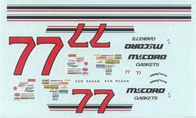 Winscals #77 McCord Gaskets Monte Carlo-Ken Regan Nascar decal