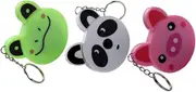 TEHAUX 3pcs Cute Animal Keychain Retractable Tape Measure Automatic Telescoping Body Measuring Tape for Sewing Crafting and Home Use Panda Frog Pig Designs