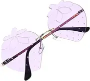 [BESTYASH] 1 Pair Strawberry Sunglasses Outdoor Beach Sunglasses Rimless Sunglasses Strawberry Glasses Sunglasses for Women Frameless Sunglasses Party Supplies Fun Sunglasses Men Sunglasses