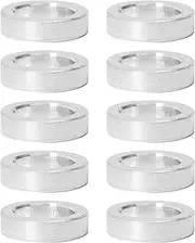 Zhooooonglf 10Pcs M8 Aluminum Spacers, Metal Spacer Aluminum Round 8.2mm ID x 12mm OD x3mm L Thickness Screw Standoff for M8 Screw Bolts Silver