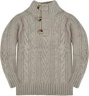 [Zhaovi's] Toddler Girl Boys Knit Cable Turtleneck Sweater Baby Pullover Outwear Spring Fall Winter