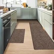 Kitchen Mat for Floor, Anti-Slip Kitchen Rug, Washable Kitchen Floor Mat Runner Carpets (BR)