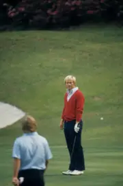 Jack Nicklaus during Friday play at Augusta National. August - 1973 Old Photo 3