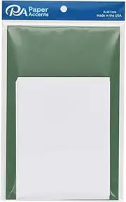 Accent Design Paper Accents Cardmakers Choice Card & Envelopes, 80Lb, Spruce Tree, 4.25"x5.5", 25pc – Blank Cards and Envelopes for DIY, Note Cards with Envelopes