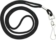 HOSL 100 Pack Economy Badge Lanyards Business Card Lanyards ID Card Lanyards Employee Lanyards Students Lanyards Round 36" with Swivel Hook