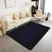 Honeycomb Area Rug 4x5 Modern Geometry Hexagon Theme Rugs for Living Room Bed...