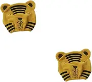 DEARMAMY 2pcs Cartoon Tiger Design Fleece Hair-Drying Cap Absorbent Drying Hat Women's Quick Dry Towel