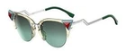 New FENDI FF 0041/N/S C1E EQ Cat-Eye Sunglasses Transparent Yellow Blue Gradient