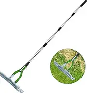 70Inch Thatch Rakes for Lawns, Manual Dethatcher, Dethatching for Lawns, Grass Thatching for Lawns, Thatcher for Lawn, Dethatch, Grass Thatching (Deep Green)