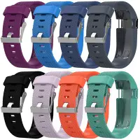 在飛比找Yahoo!奇摩拍賣優惠-丁丁 Fitbit Charge HR 簡約菱形紋矽膠智能手