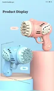 23 HOLES Bubble Gun Automatic Bazooka Soap Water Bubble Machine Outdoor