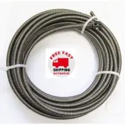 50ft Drain Auger Cable Replacement Plumbing Snake Sink Sewer Toilet Shower Pipe