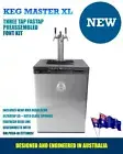 Beer Keg Fridge KegMaster Series XL Kegerator With Three Beer Taps