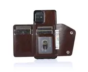 Case for Samsung Galaxy A51 4G, Leather Wallet Case With Card Pockets Back Flip Shockproof Cover Case-Brown