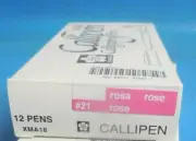 Sakura Pigma Callipen Rose Colored Calligraphy Pen XMA18 #21 1.8mm (2 Box of 12)