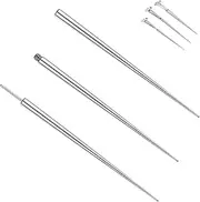[Besteel] 3 Pcs 316L Surgical Steel Piercing Taper Insertion Pins, Pop Taper Piercings Kit for Ear/Nose/Lip/Eyebrow/Belly/Nipple/Tongue Piercing Changing Tool Stretcher, Body Piercing Kit Assistant Tool 14G 16G 18G External/Threadless/Internal Thread Bar