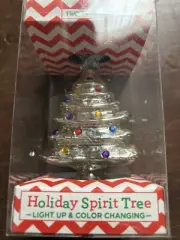 NIB Unique RARE Two’s Company Light Up Color Changing Glass Tree Tested WORKS