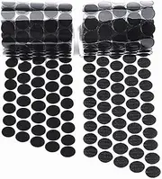1000Pairs Dots Self Adhesive Fastener Tape 10/15/20mm Disc Adhesive Strong Glue Magic Sticker Round Coins Hook Loop (Color : Black 500pairs, Size : 15mm)
