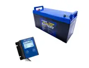 Adventure Kings 138Ah AGM Deep Cycle Battery + 12V Battery Monitor Easy Install