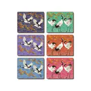 Cinnamon Placemats Cork Backed Set of 6 Cranes