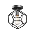 Rusty Black One Light Flush Mount from the Geometry Series Collection