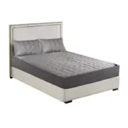 NNEAGS Grey 153cm Wide Mattress Cover Thick Quilted Stretchable Bed Spread Sheet