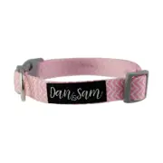Dan & Sam Adjustable Polyester Webbing Collar For Dogs - Candy Floss 1 X Small