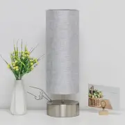 Bedside Touch Lamp, 3 Way Touch Control Table Lamp with Silver Base, Modern