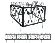 Garden Fence Decorative Metal Barrier Panels 23"x18" Fences for Patio Tree Ring