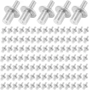 100Pcs Hammer Rivets, Aluminum round Head Rivets Percussion Rivets Solid Rivets