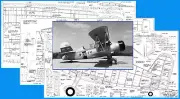 Model Airplane Plans (RC): Curtiss SOC-1 Seagull 1/5 Scale 90" for 38-40cc Power