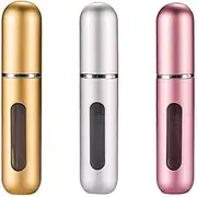 Portable Mini Refillable Perfume Empty Spray Bottle,Scent Pump Case，Refillable Perfume Spray,Multicolor Atomizer Perfume Bottle,for Traveling and Outgoing Sold by CZHONE（3 Pcs Pack of 5ml）