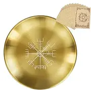 [Generic] Stainless Steel Candle Holder - 5.5 Inch Stainless Steel Round Candle Stand Holder,Home Decorations, Table Centerpieces, Decorative Jewelry Trays for Altar