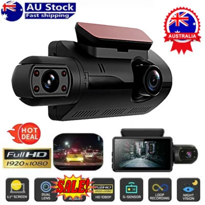HD 1080P Car DVR 3" Lens Dash Cam Front and Rear Video Recorder G-sensor RK