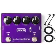 Dunlop MXR M225 Sub Machine Octave Fuzz Effects Pedal with Cables