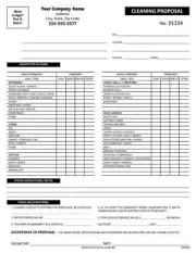 50 Cleaning Proposal with Checklist / 2 Part Carbonless / TMG080