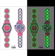 Cherry Temporary Watch Tattoos Luminous Resin Stickers Glow in the Dark Fillers Craft