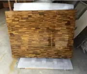 Square Designer Tiger Eye Gemstone Coffee Table For Luxury Interiors Garden Deco