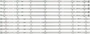 NIBOTT 10pcs LED Strip 7+7led BN96-39055A BN96-39056A Fit for Samsung 55'' CY-DF550CSLV1H CY-DJ055CSLVZH LSF550HJ02-A01 CY-DF550CSLV4H