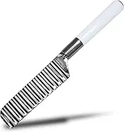 Seki Japan Crinkle Cut Knife, Wavy Slice Knife, Potato And Vegetable Cutter, 3.9 inches Stainless Steel White Handle