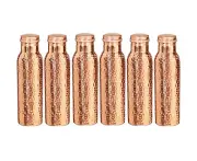 Pure Copper Hammered Finish Water Bottle 32 Oz Pack of 6 Bottles Drinkware Gift