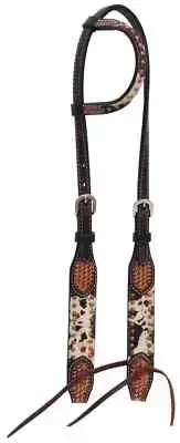 Rafter T Peppered Hide Single Ear Headstall NEW