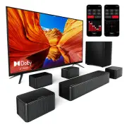"Ultimea Poseidon D80 460W 7.1CH Soundbar bluetooth Soundbar 4 Wired Surround Speakers 6.5"" Wireless Subwoofer BassMX Sur"