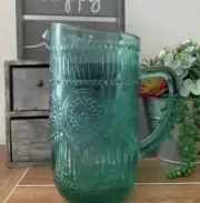Brand New Pioneer Woman Teal Adeline Glass Pitcher