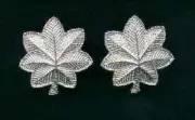 Pair of LT Colonel Rank Insignia Silver Oak Leaf USA Made