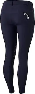 [HORZE] Kaitlin Women's Flower Pattern Silicone Knee Patch Breeches with Phone Pocket