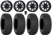 MSA ThunderLips 14" Wheels Black 30" RT320 Tires Polaris Ranger XP 9/1K