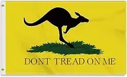 Large 3×5 FT Dont Tread Kangaroo Flag, Big On Me Yellow Snake100D National Outdoor Banner,DecorGarden With Brass Gromment
